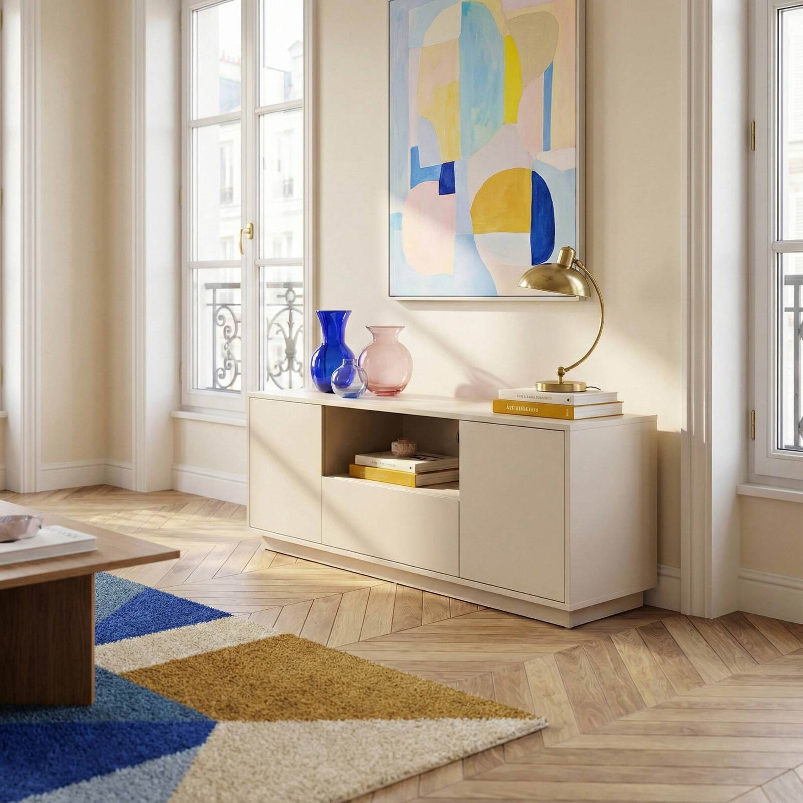 Mobile TV colorato 140 cm