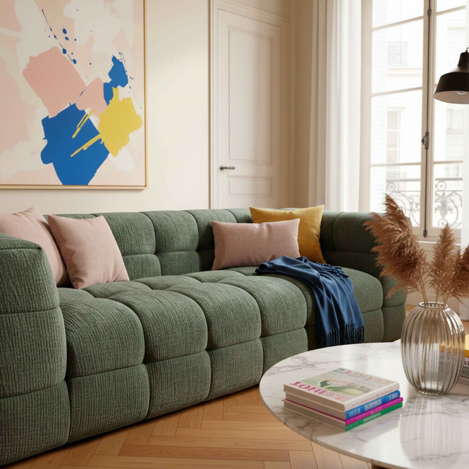 Divano 3 posti in tessuto