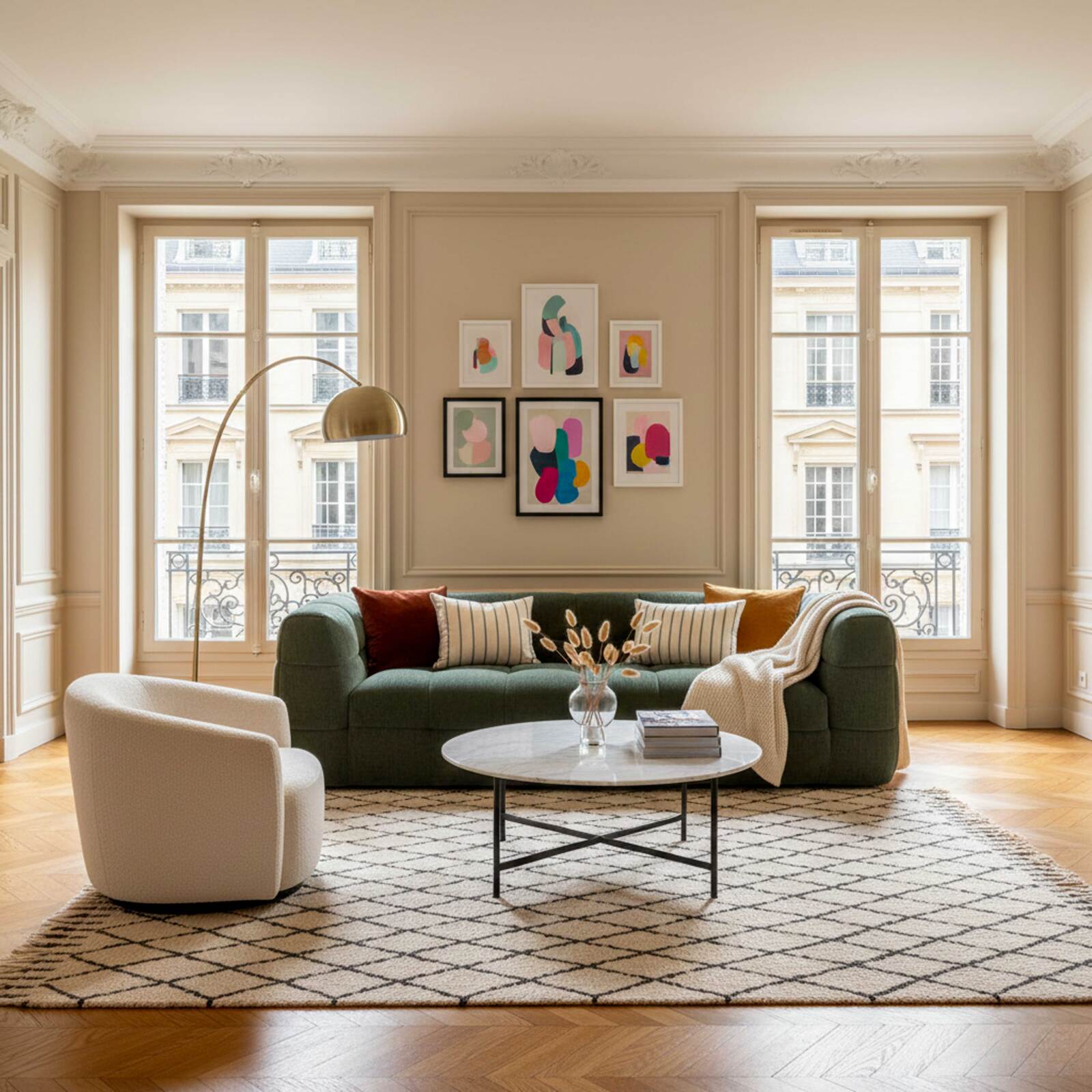 Divano 3 posti in tessuto