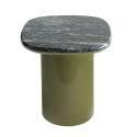 Tavolino da salotto in marmo quadrato 42x42 cm stile retrò
