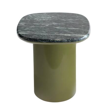 Tavolino da salotto in marmo quadrato 42x42 cm stile retrò (3/4)