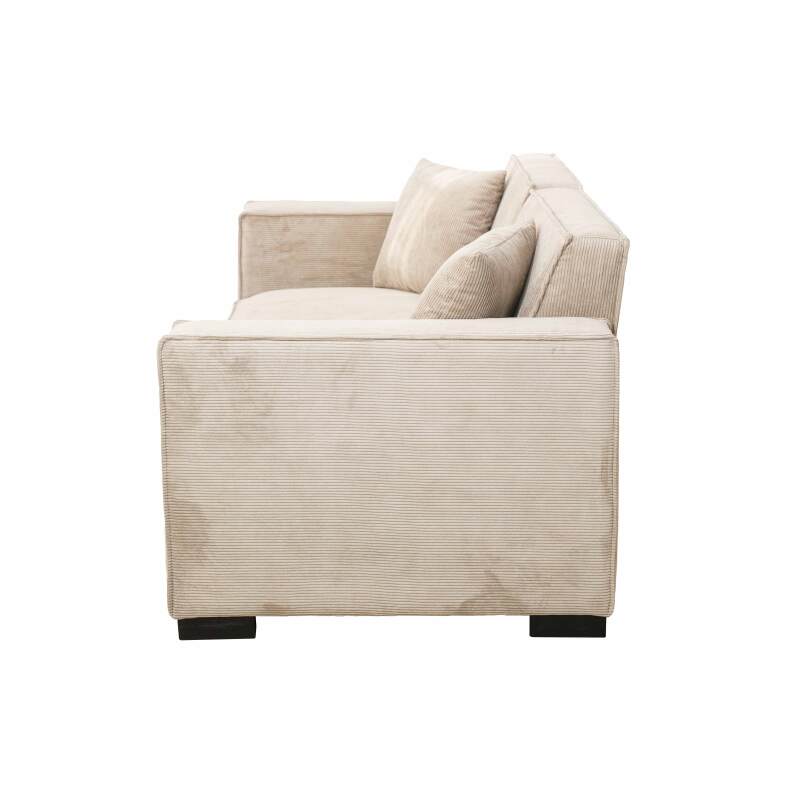 Divano 2 posti in velluto a coste con cuscini (5/8)