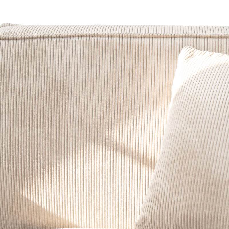 Divano 2 posti in velluto a coste con cuscini (6/8)