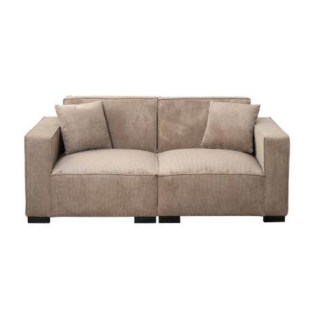 Divano 2 posti in velluto a coste con cuscini (3/6)