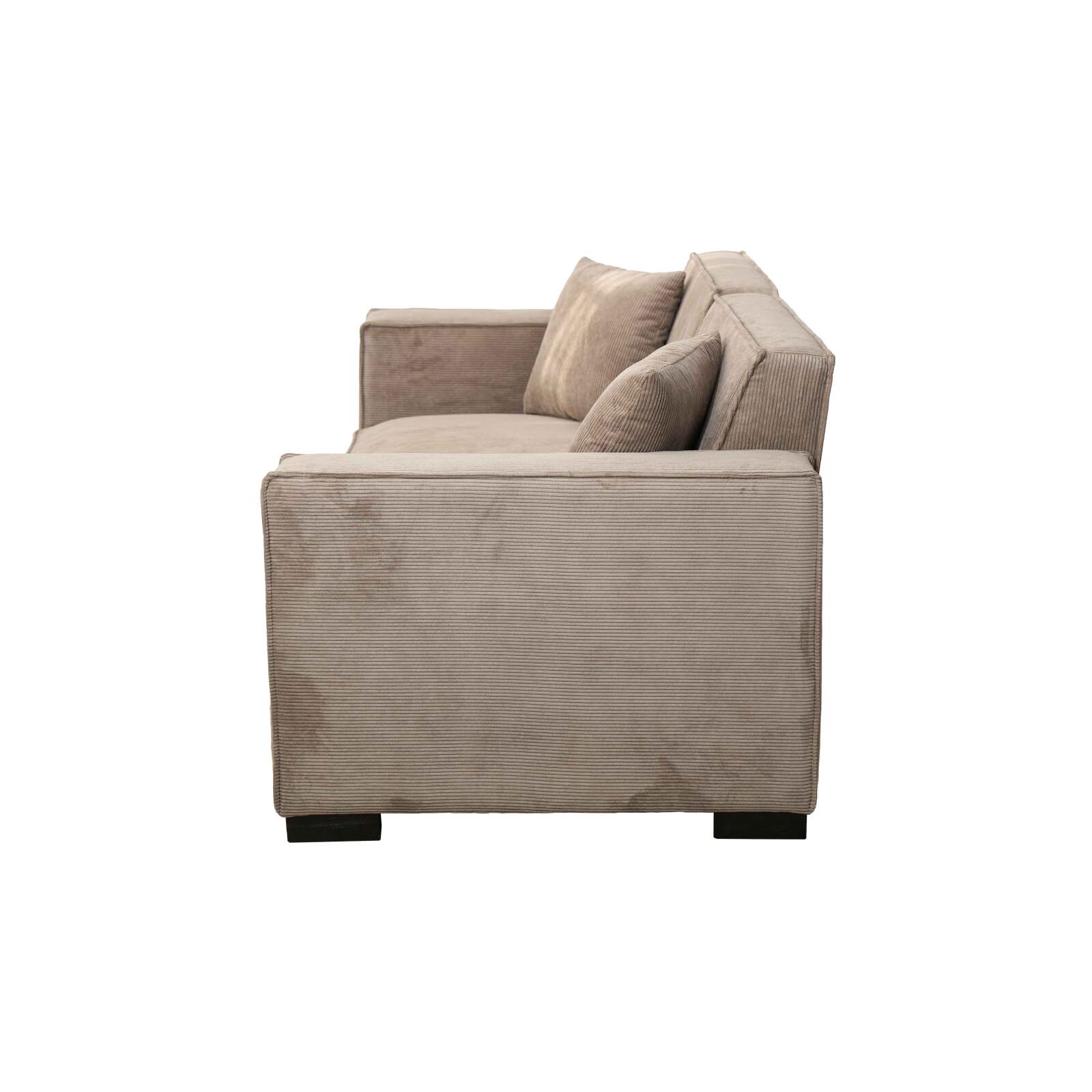 Divano 2 posti in velluto a coste con cuscini