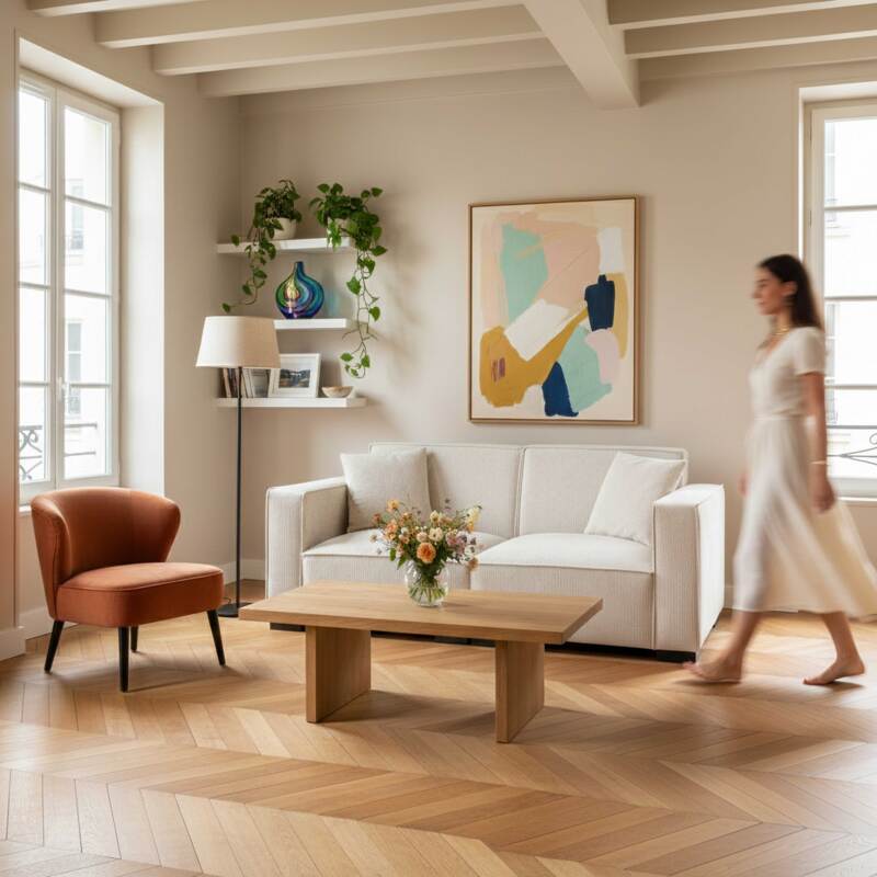 Divano 2 posti in velluto a coste con cuscini (7/8)