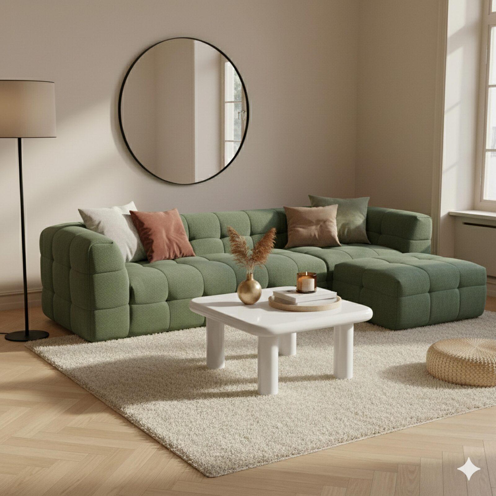 Tavolino da salotto effetto laccato quadrata 75x75 cm stile retrò