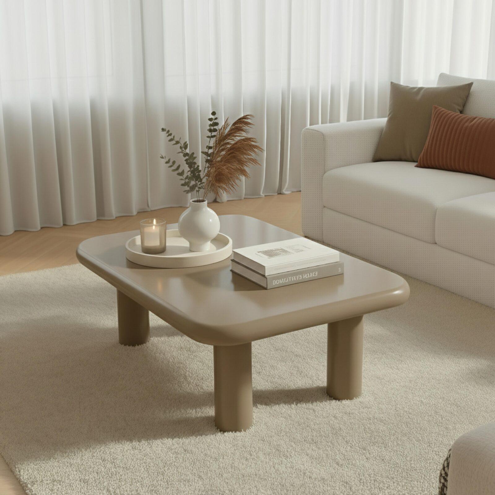 Tavolino da salotto effetto laccato rettangolare 100x60 cm stile retrò