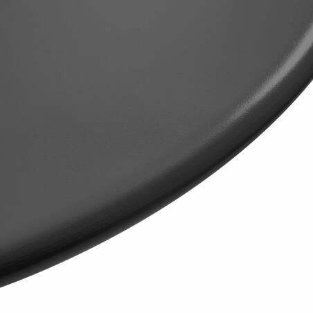 Tavolo da giardino bistrot rotonda inclnabile in metallo con piede incassato 70x70 cm e 2 sedie (3/8)