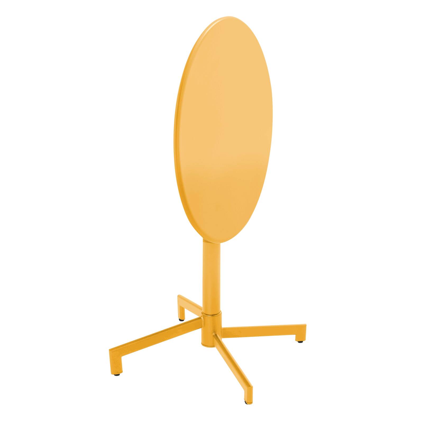 Tavolo da giardino bistrot rotonda inclnabile in metallo con piede incassato 70x70 cm e 2 sedie