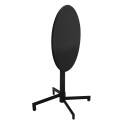 Tavolo da giardino bistrot rotonda inclnabile in metallo con piede incassato 70x70 cm e 2 sedie