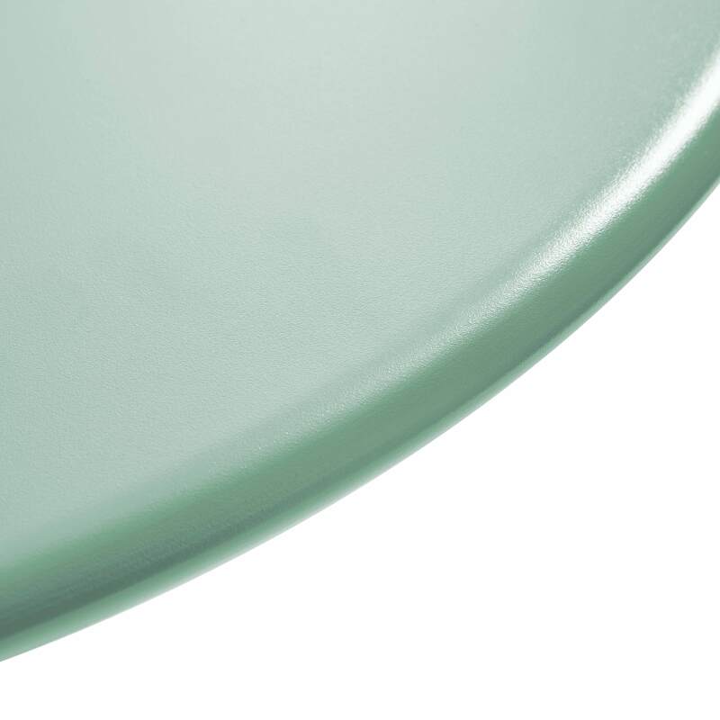 Tavolo da giardino bistrot rotonda inclnabile in metallo con piede incassato 70x70 cm e 2 sedie (3/8)