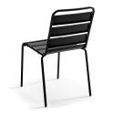 Tavolo da giardino bistrot rotonda inclnabile in metallo con piede incassato 70x70 cm e 2 sedie