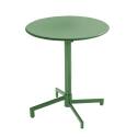 Tavolo da giardino bistrot rotonda inclinabile in metallo con piede incassato 70x70 cm e 2 sedie con braccioli