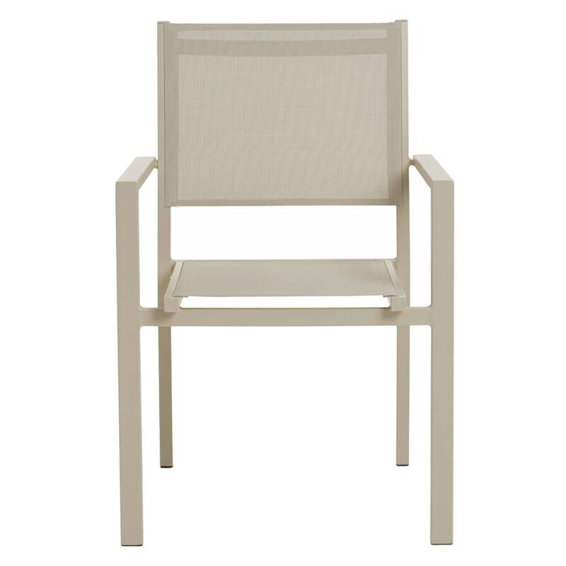 Sedia da giardino in alluminio e textilene con braccioli (4/6)