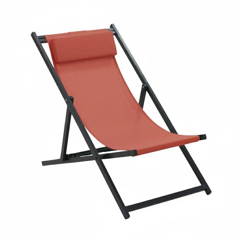 Set di 2 sedie sdraio in alluminio reclinabili a 4 posizioni (5/7)