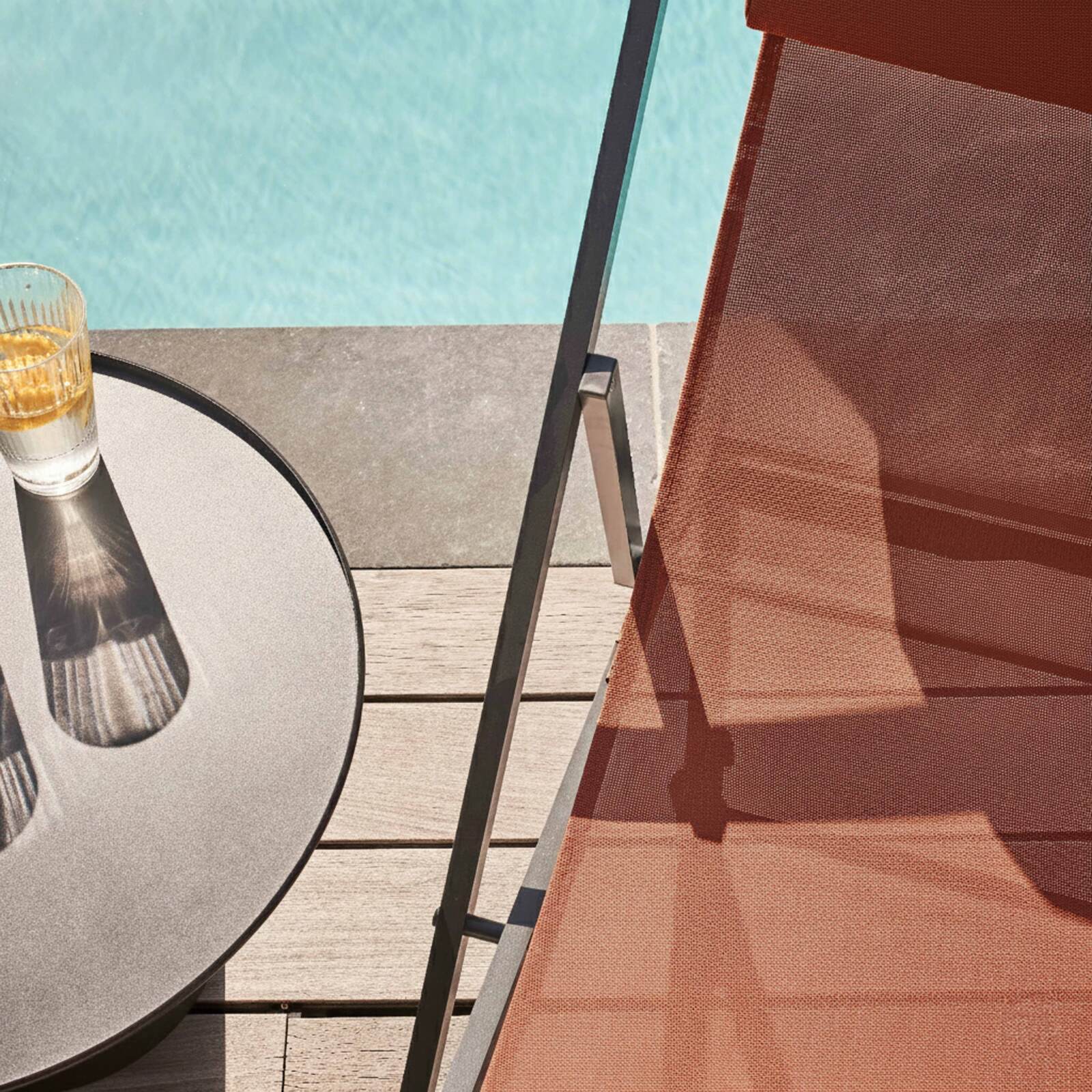 Set di 2 sedie sdraio in alluminio reclinabili a 4 posizioni