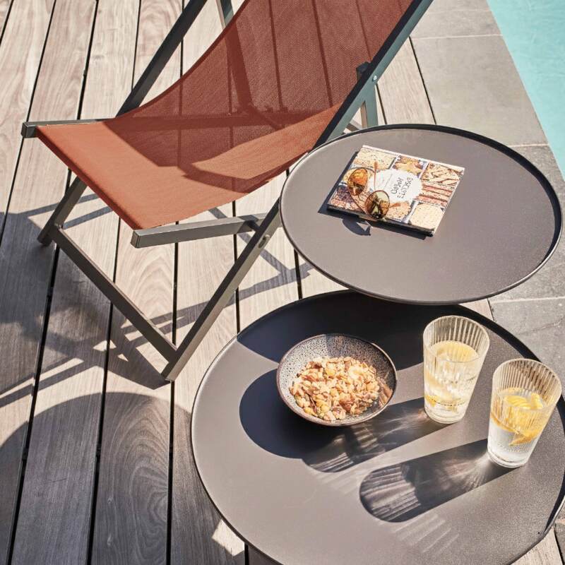 Set di 2 sedie sdraio in alluminio reclinabili a 4 posizioni (3/7)