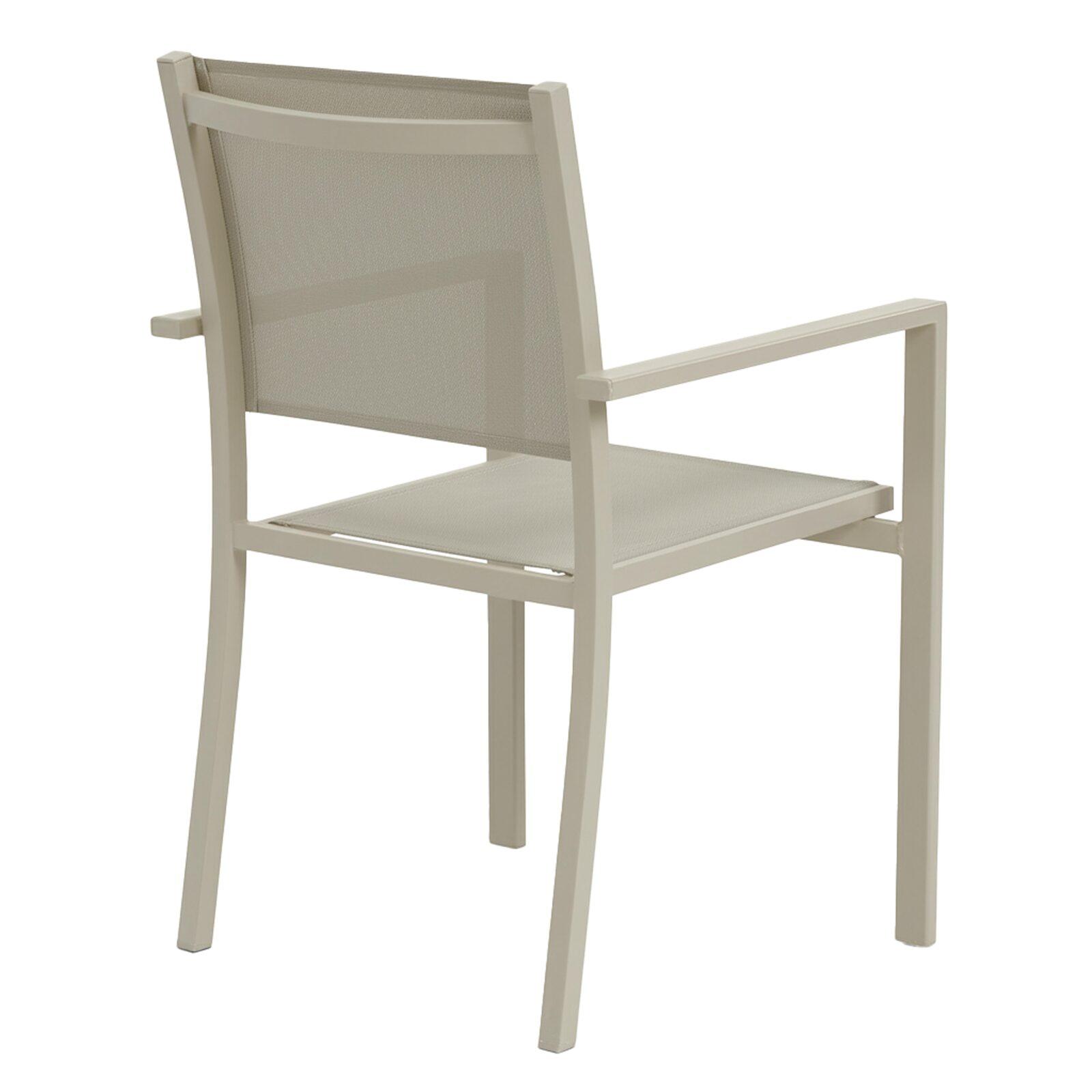 Sedie da giardino in alluminio e Textilene con braccioli - Set di 2