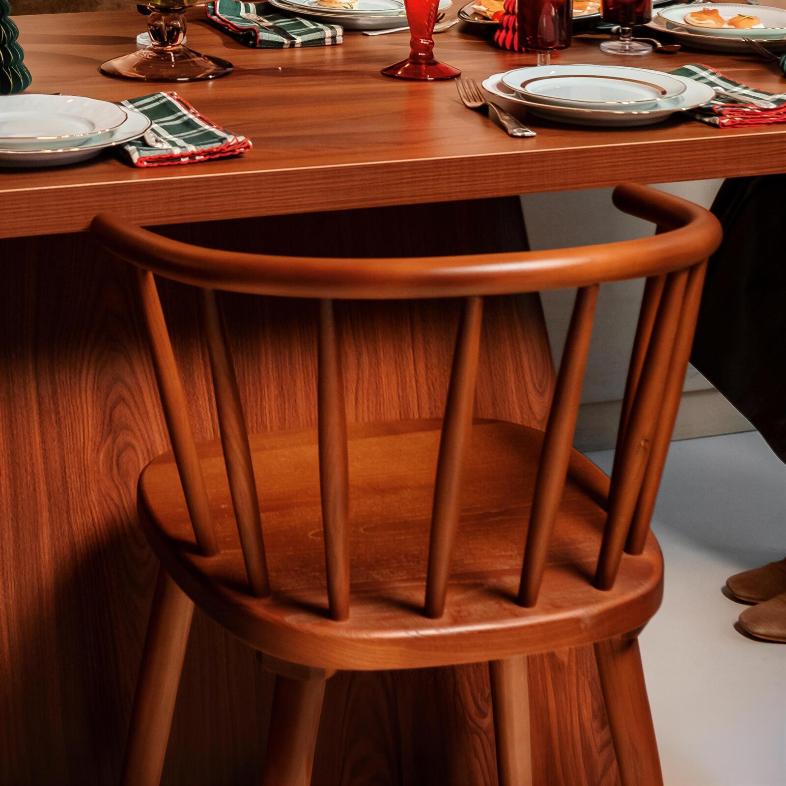 Sedie in legno di olmo traforato - Set di 2