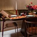 Tavolo da pranzo effetto legno per 4 persone