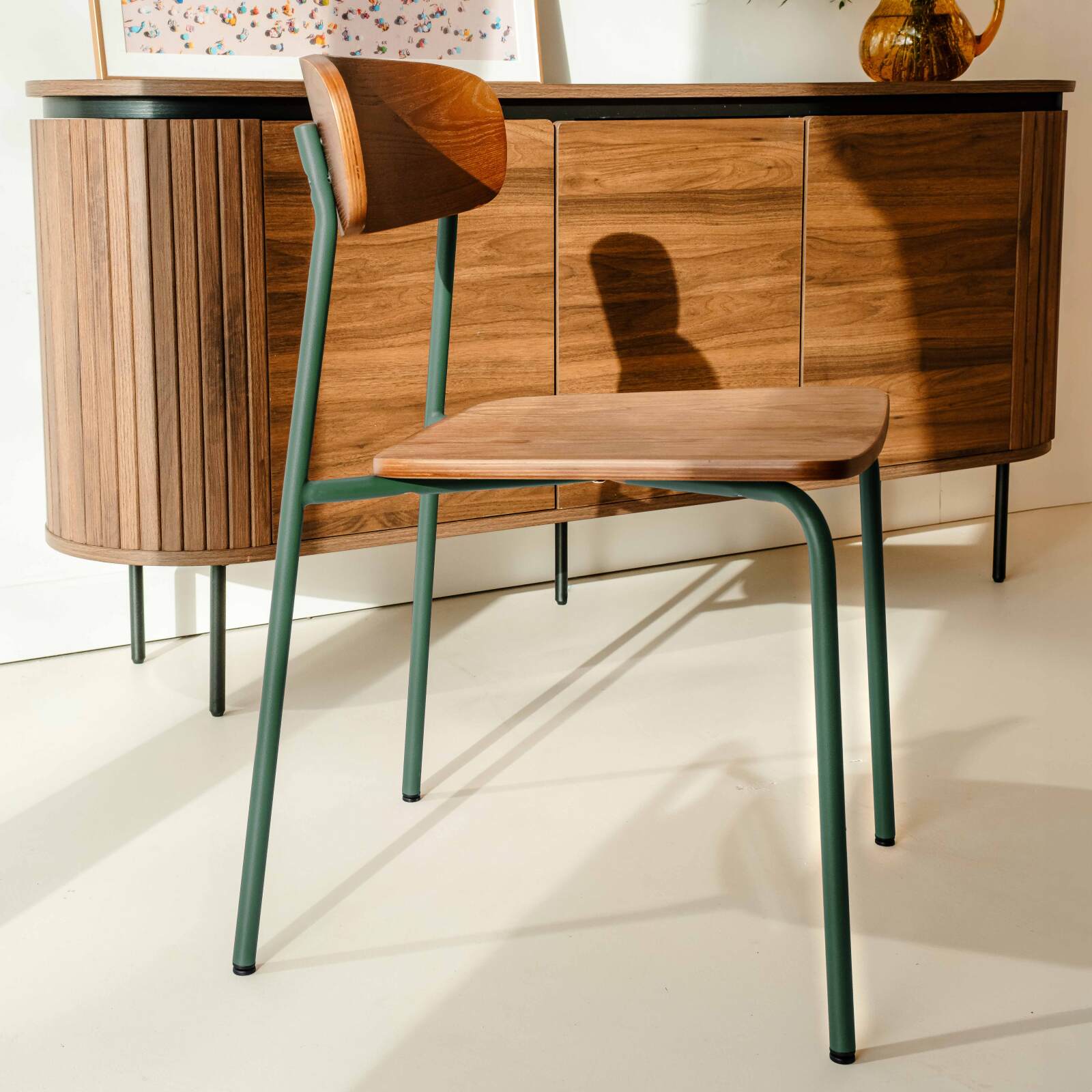 Sedie in legno e metallo - Set di 2