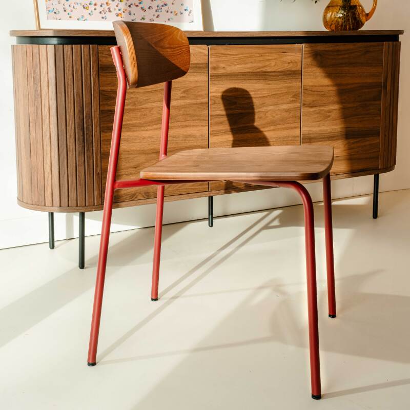 Sedie in legno e metallo - Set di 2