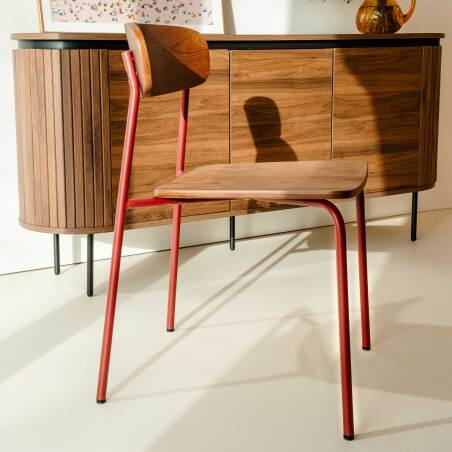 Sedie in legno e metallo - Set di 2