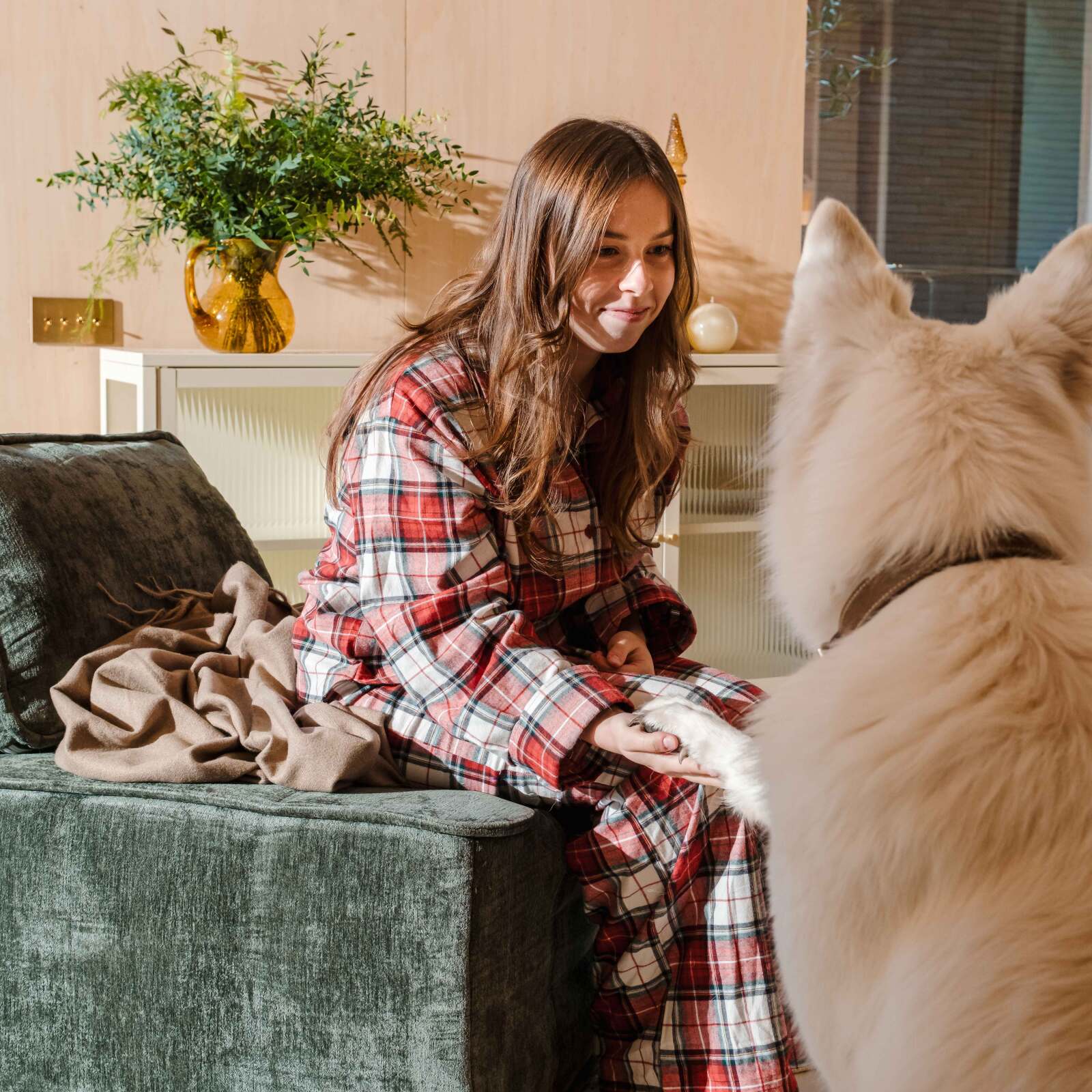 Poltrona in tessuto per divano modulare con cuscino