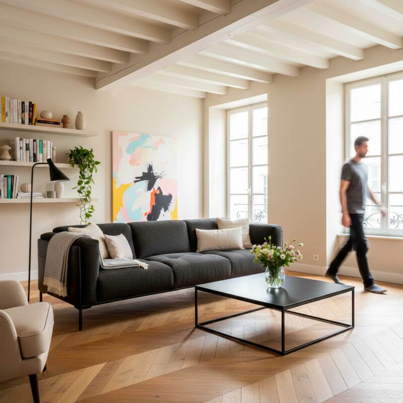 Tavolino da salotto in metallo quadrato 90x90 cm