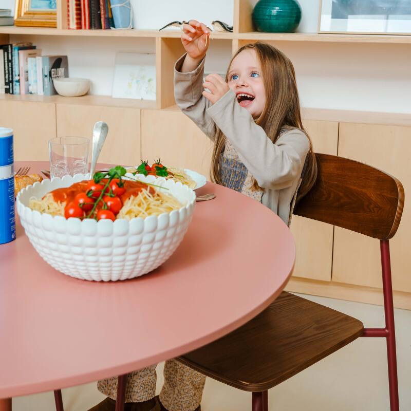 Tavolo da pranzo rotondo tinta unita 4 persone (3/6)