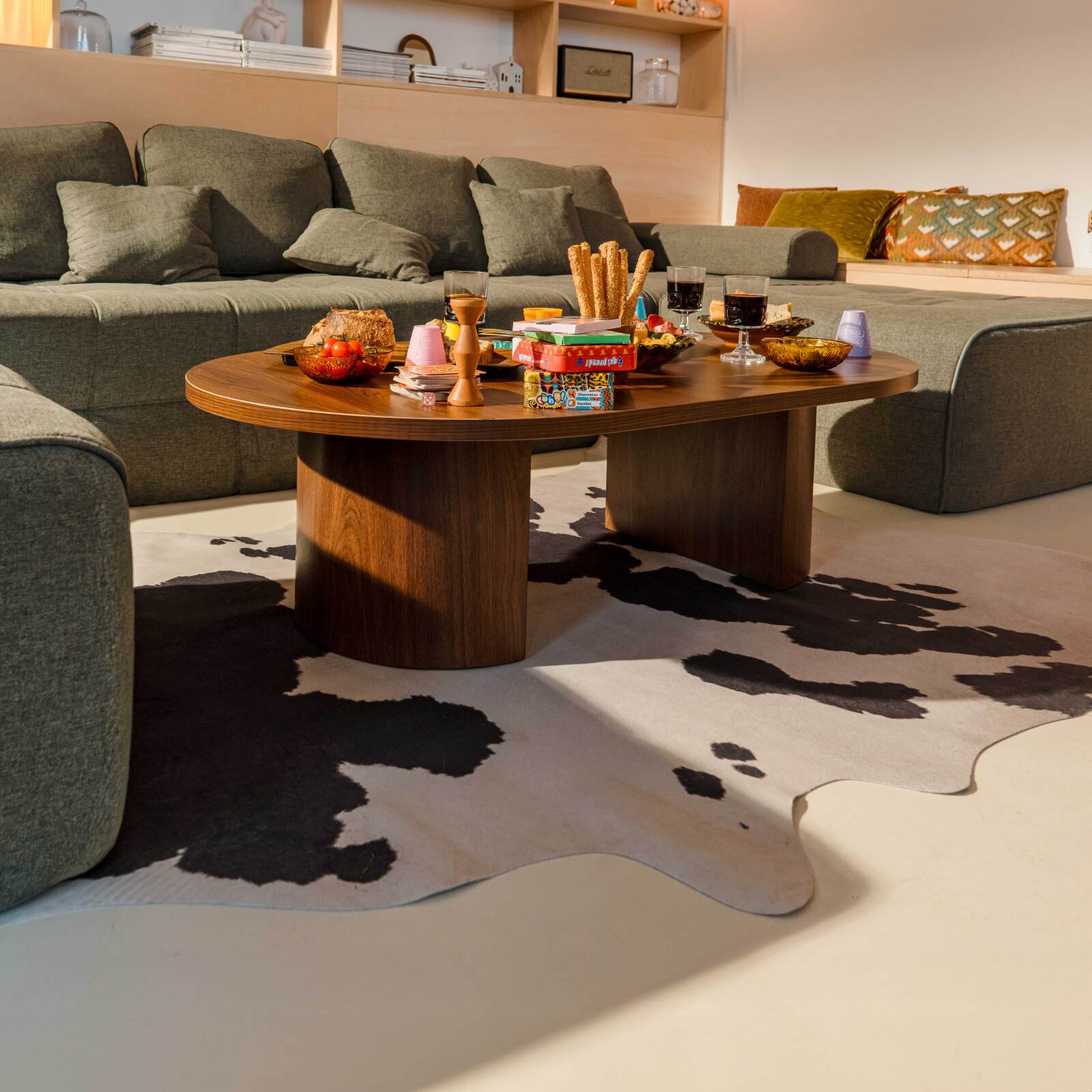 Tappeto imitazione pelle di mucca 155x190 cm