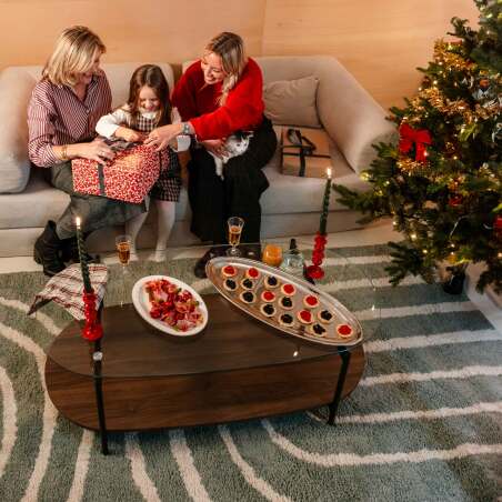 Tappeto stile scandinavo a pelo lungo rettangolare (2/5)