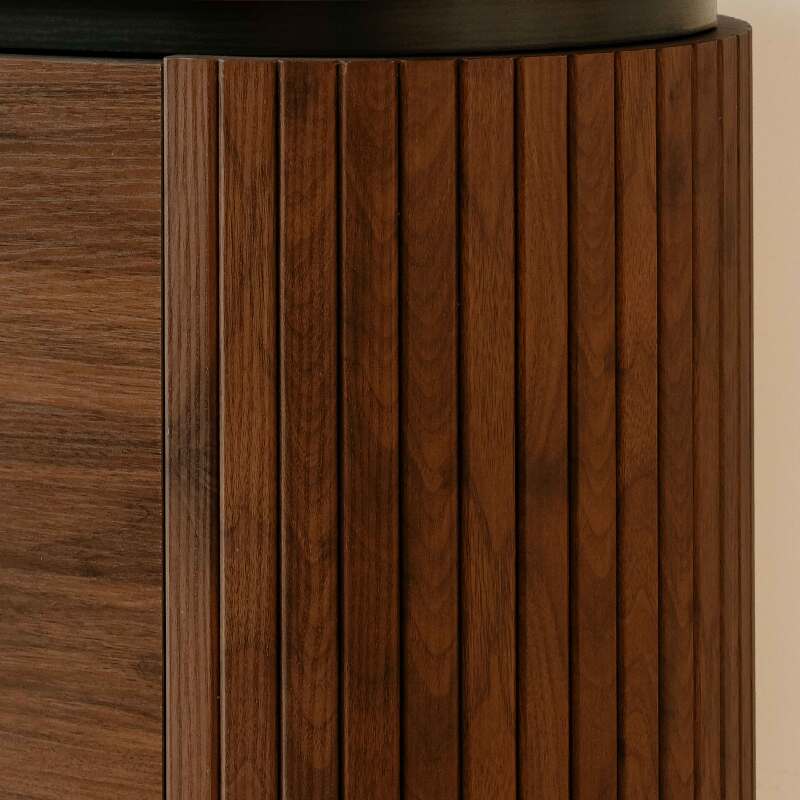 Mobile TV in effetto legno con listelli 120 cm (2/7)