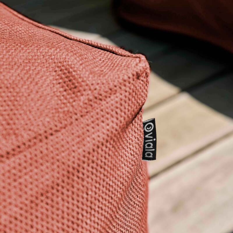 Divano modulare da esterno a righe 4 posti con 1 poltrona, 2 poltrone angolari e 1 pouf (5/7)