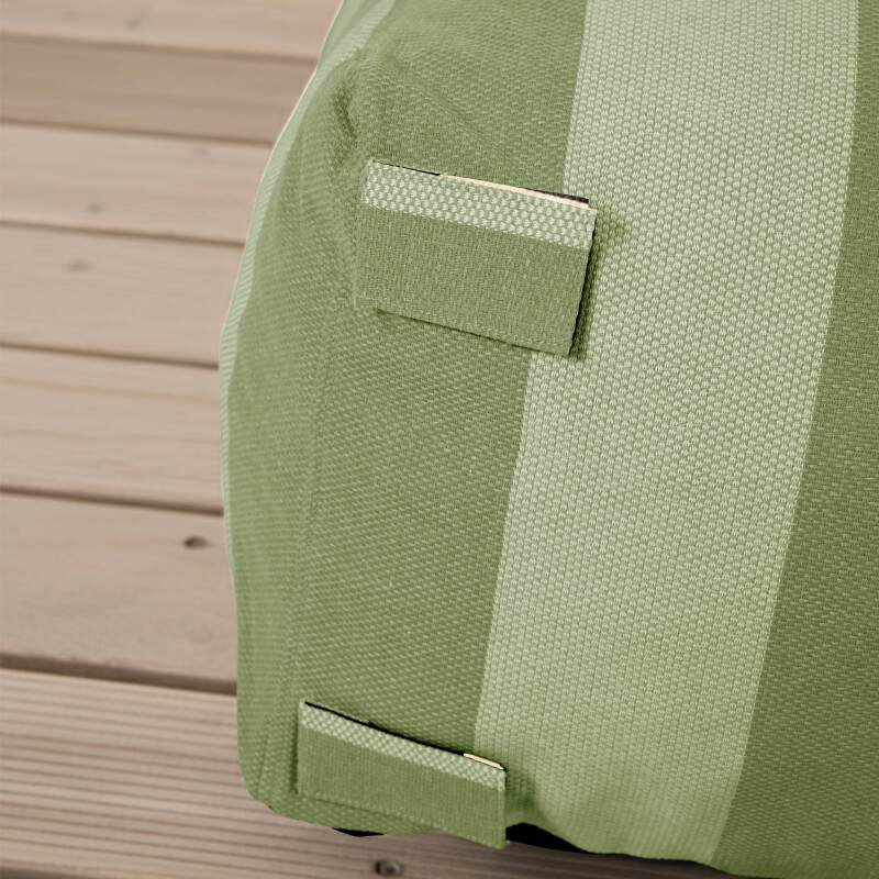 Divano modulare da esterno a righe 4 posti con 1 poltrona, 2 poltrone angolari e 1 pouf (6/7)