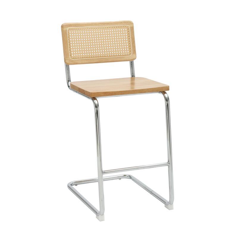 Sedie alta in legno e metallo - Set di 2