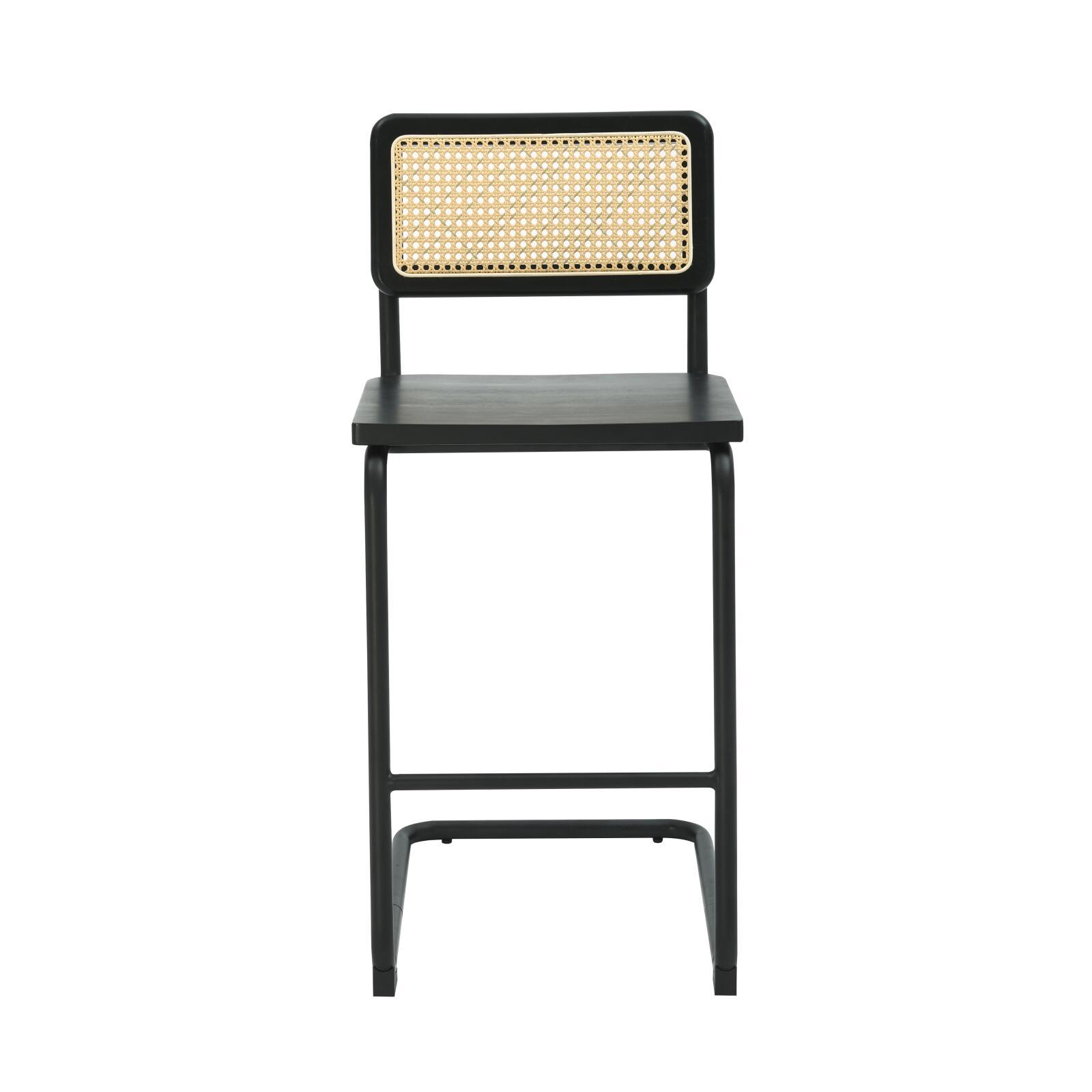 Sedie alta in legno e metallo - Set di 2