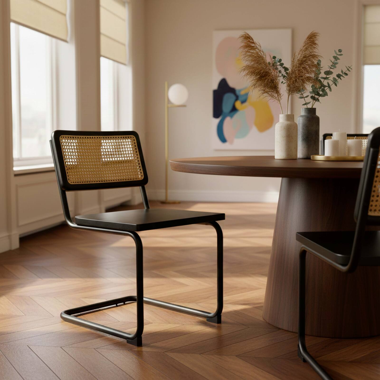 Sedie in legno e metallo - Set di 2