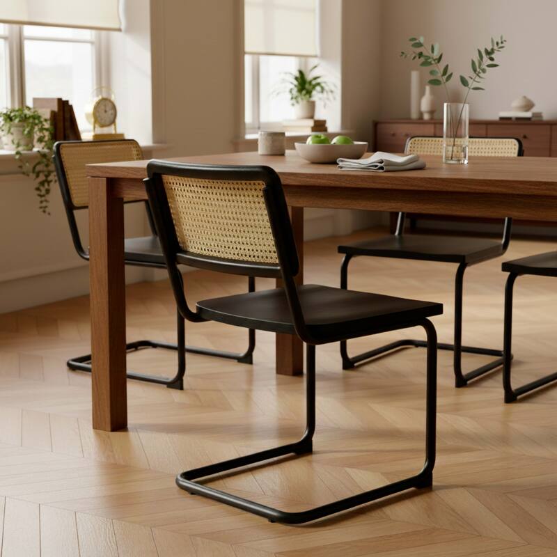 Sedie in legno e metallo - Set di 2