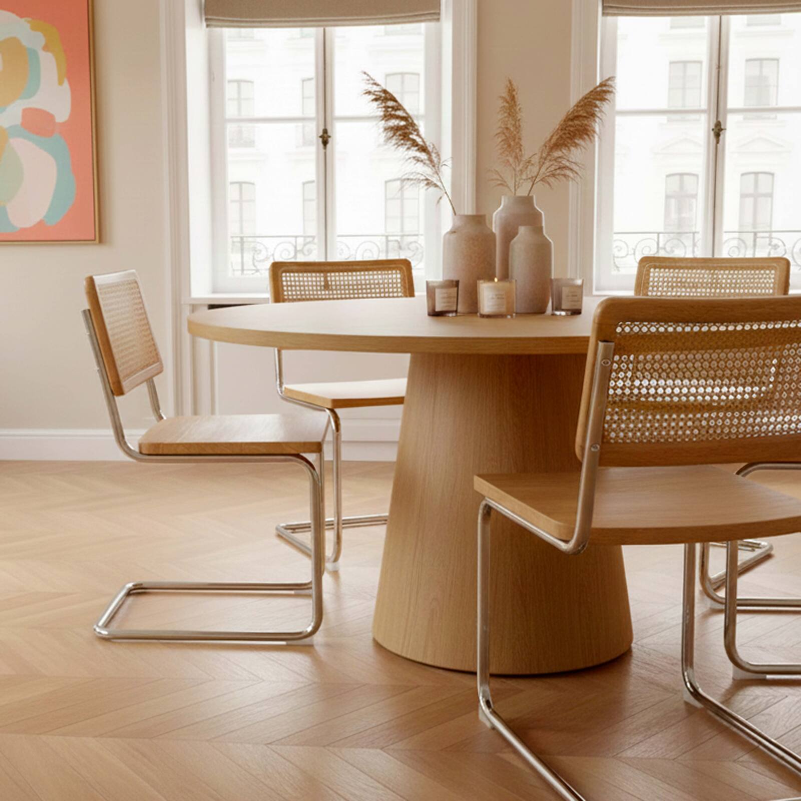 Sedie in legno e metallo - Set di 2