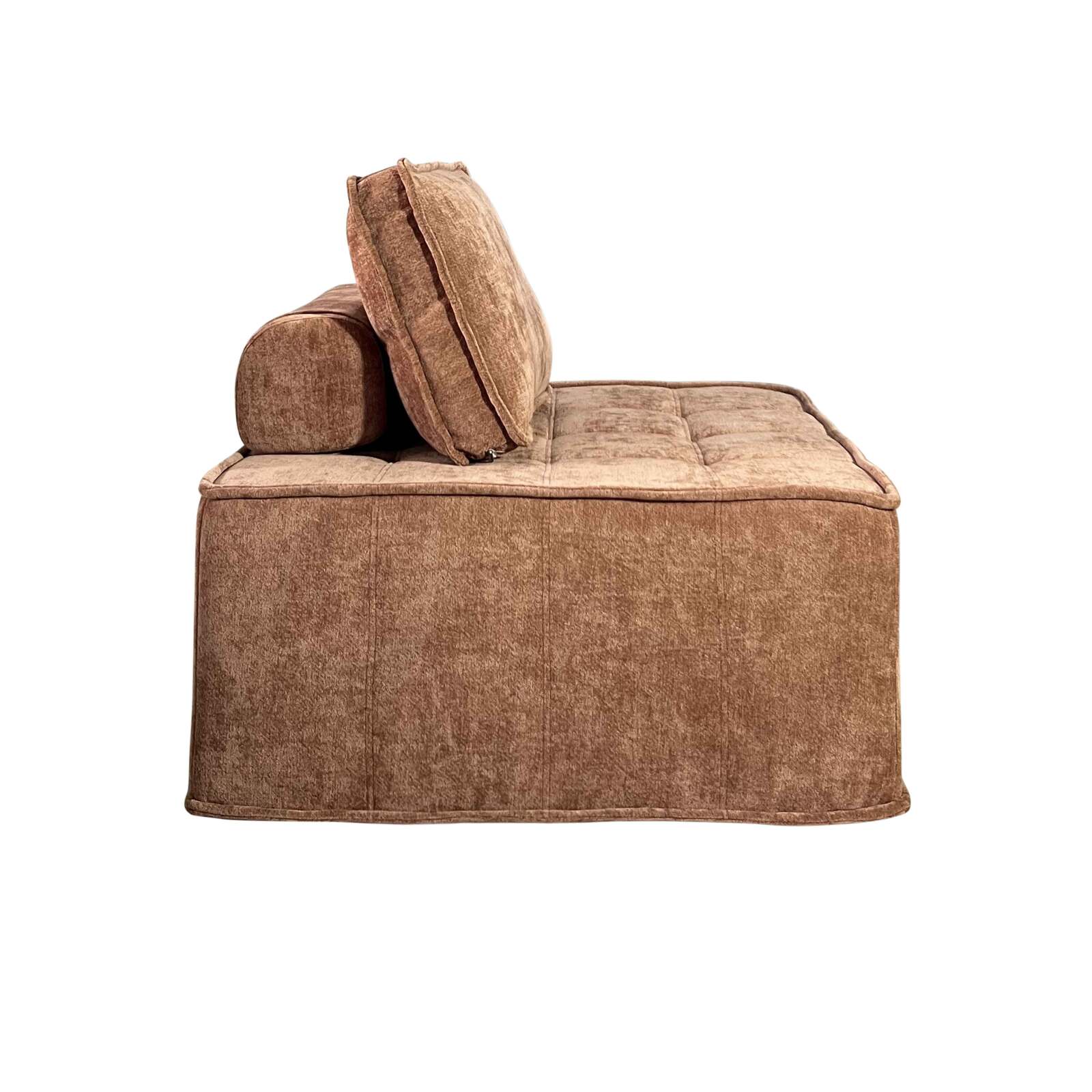 Divano modulare 3 posti in tessuto con cuscini