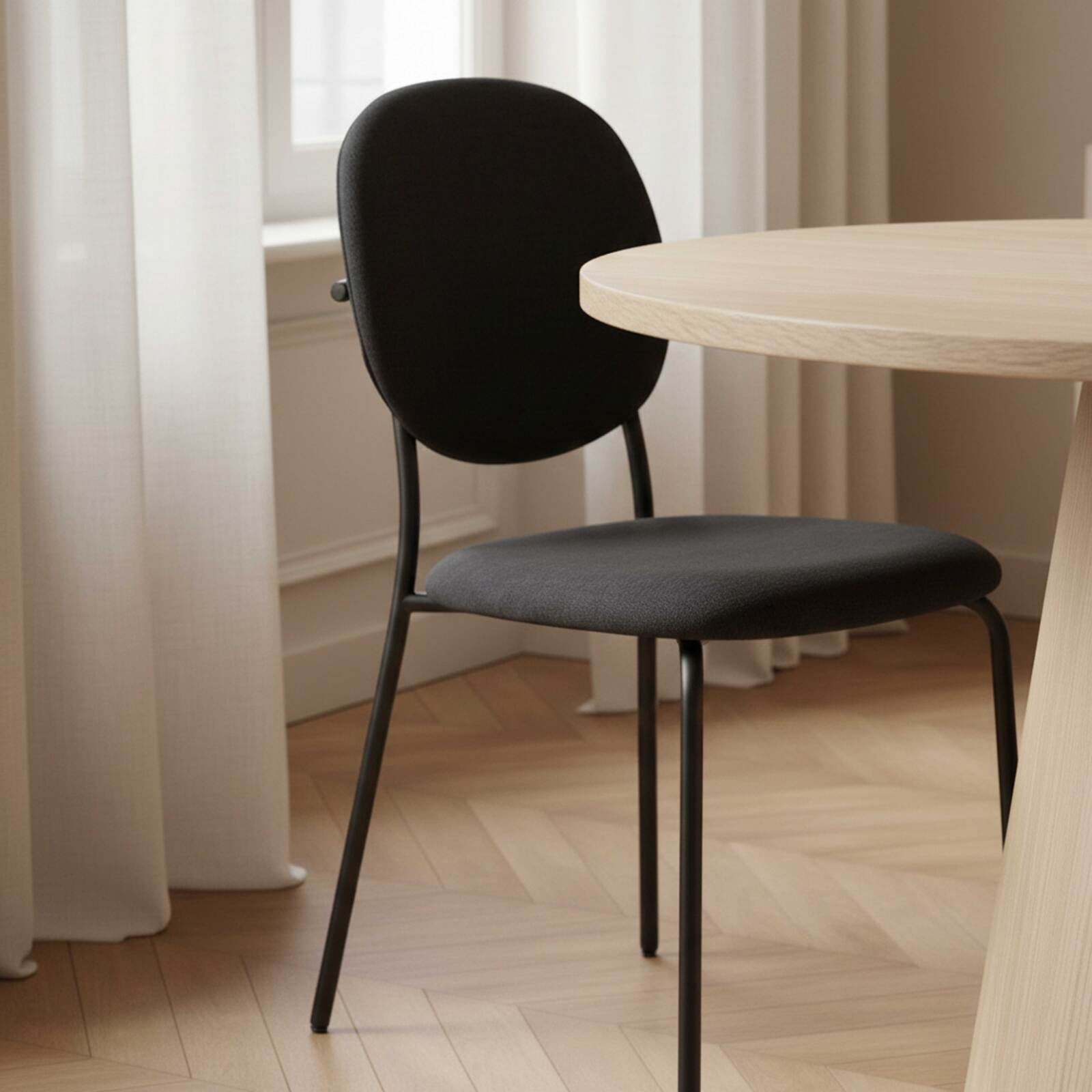 Sedie in tessuto e metallo - Set di 2