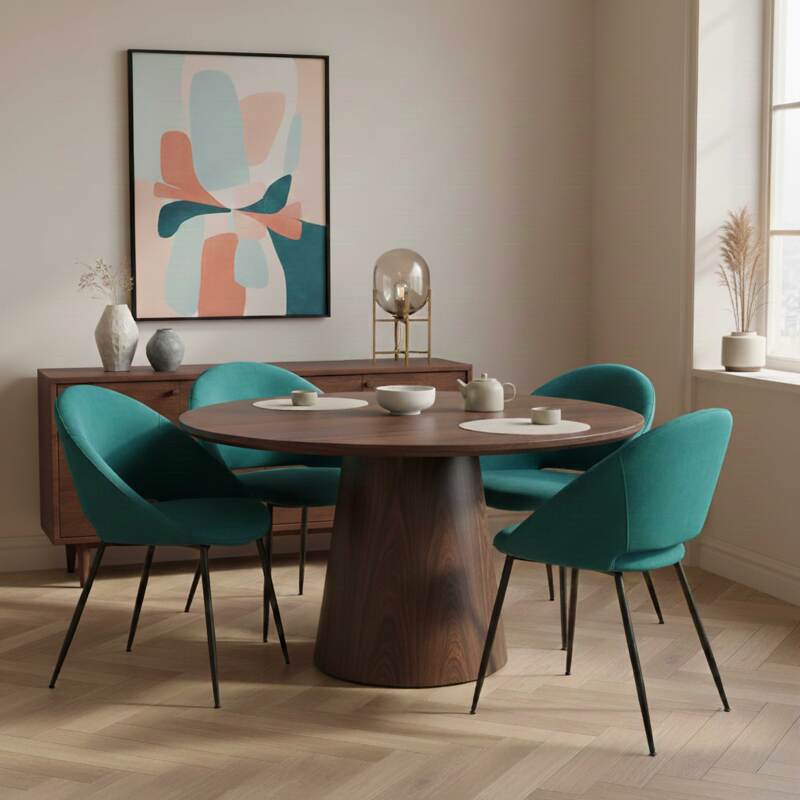 Sedie in velluto e metallo - Set di 2