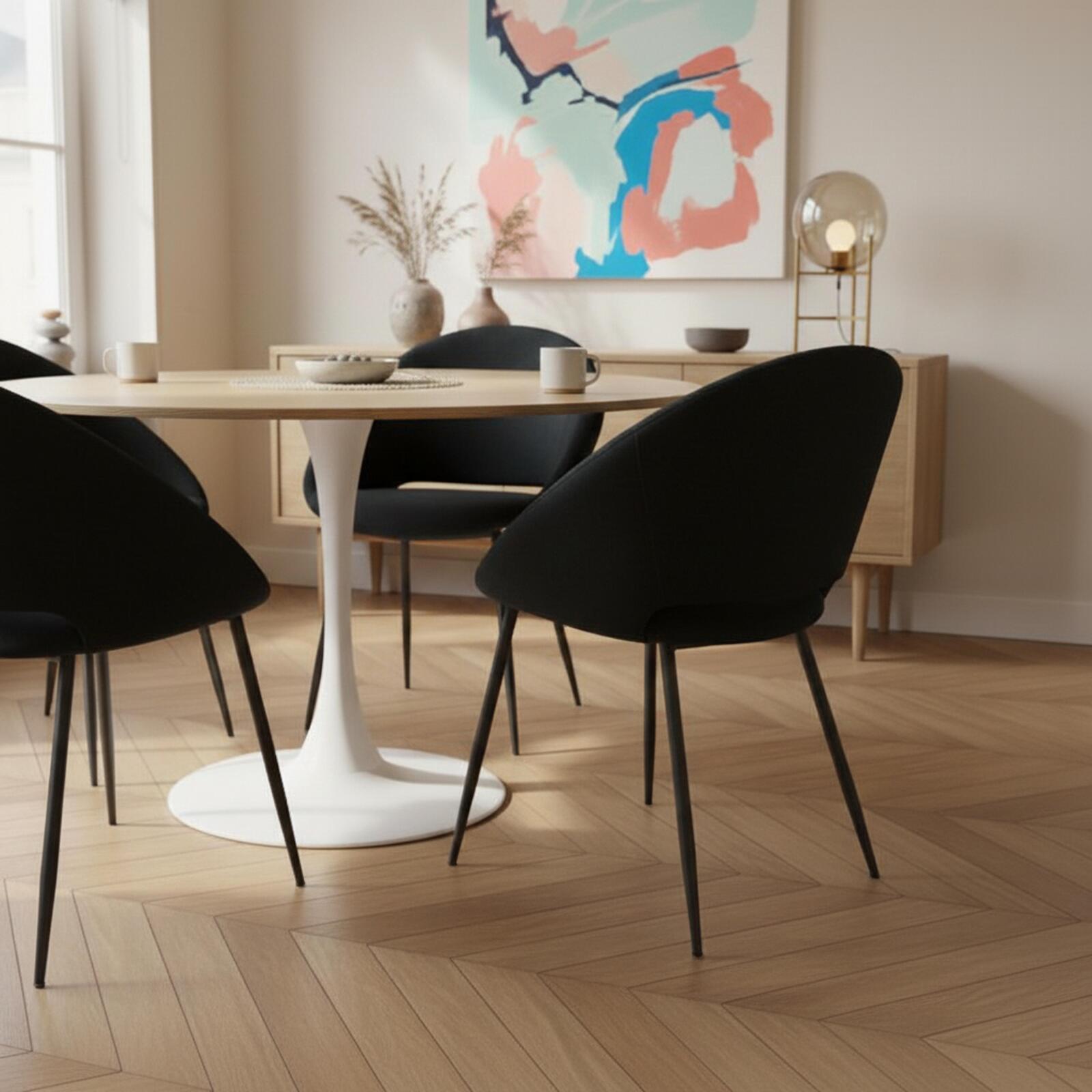 Sedie in velluto e metallo - Set di 2