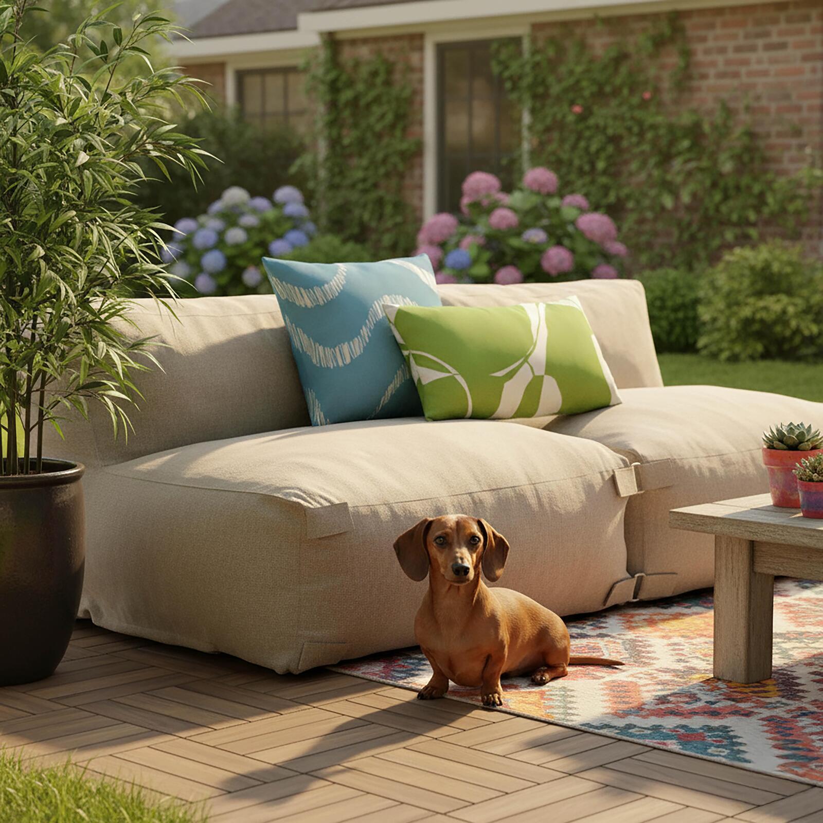 Cuscini da esterno piccoli rettangolari per pallet 50 x 30 cm - Set di 2