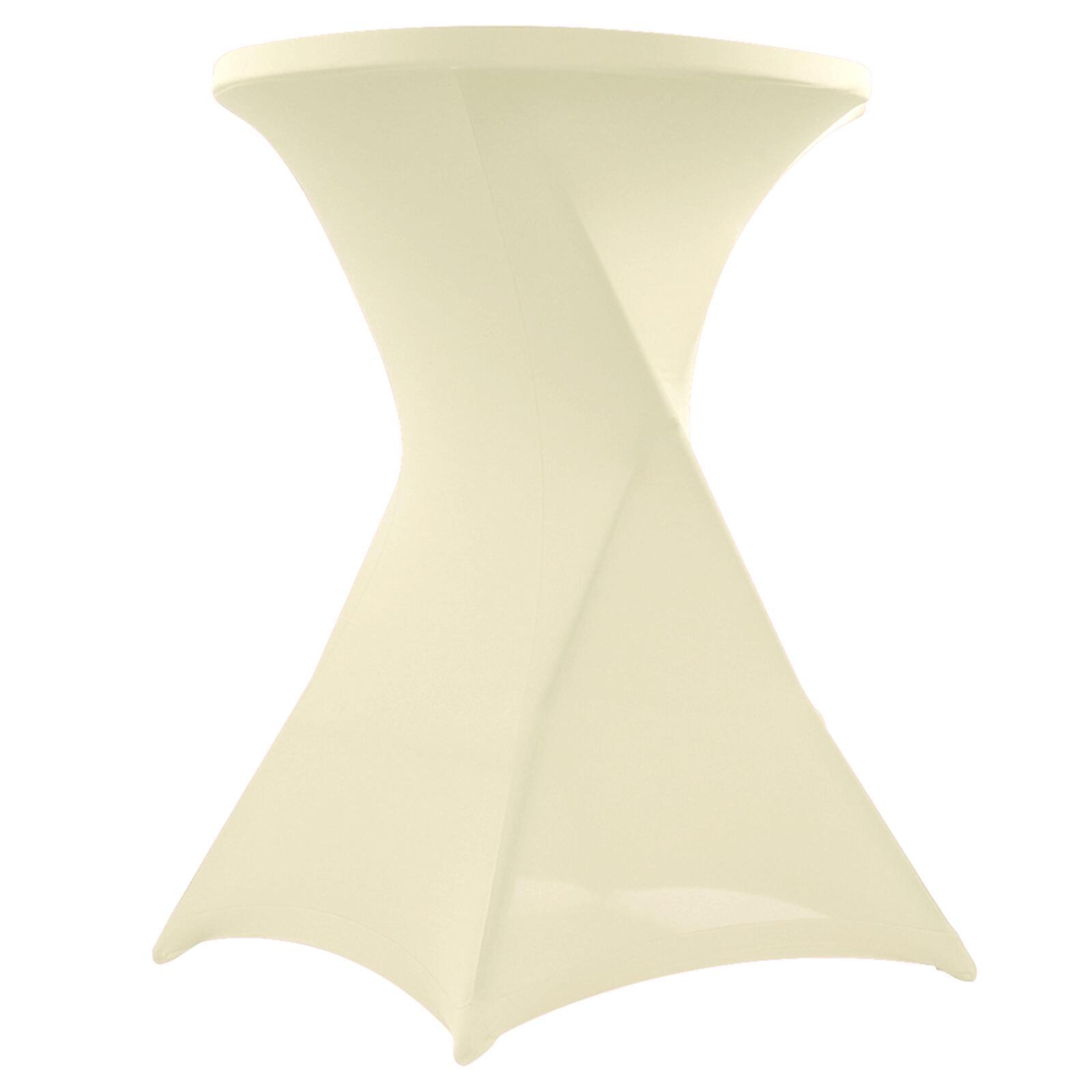 Tavolo alto pieghevole 80x110 cm e copertura elastica avorio