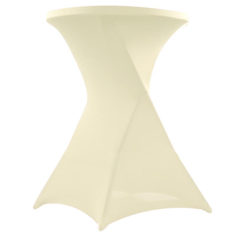 Tavolo alto pieghevole 80x110 cm e copertura elastica avorio