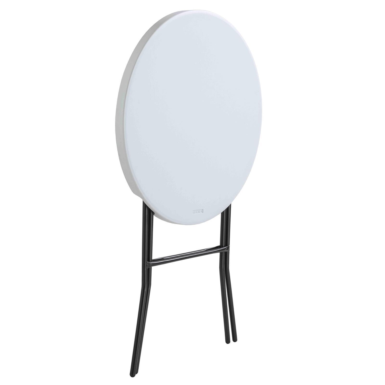 Tavolo alto pieghevole 80x110 cm e copertura elastica avorio