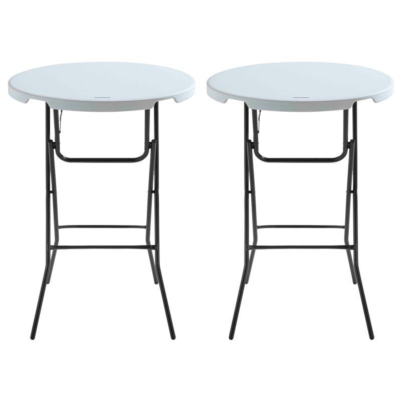 Tavolo alto pieghevole 80x110 cm - Set di 2